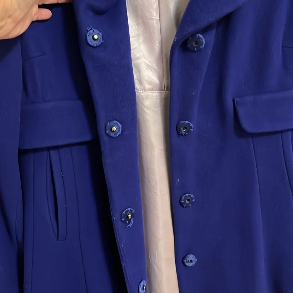 Laundry by Design coat women’s med/large purple wool fit & flare style old money - Picture 5 of 16